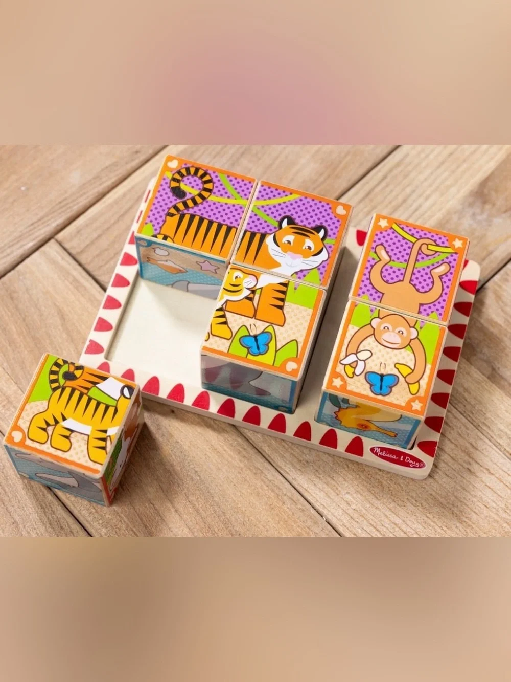 Melissa & Doug 2 in 1 Cube Wood Block Puzzle & 3 in 1 Music Maker Combo BOTH NEW